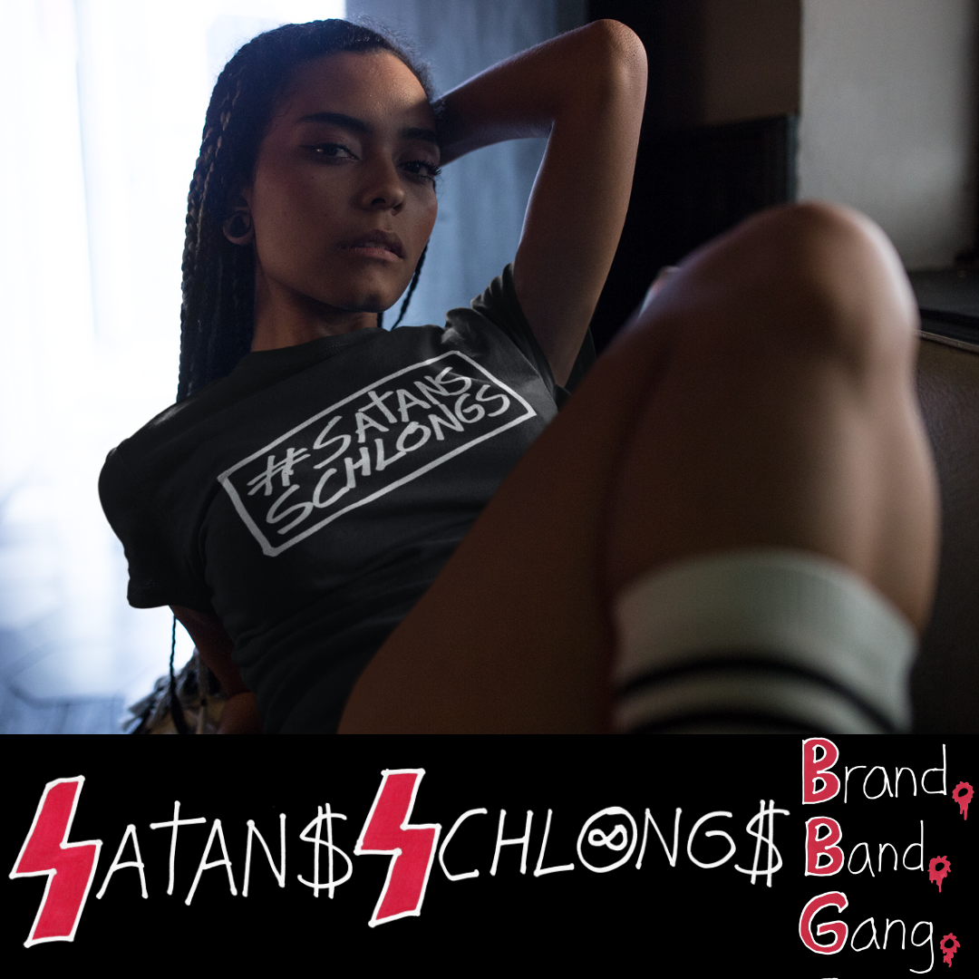 Hot Lady wearing the #SatansSchlongs T-shirt
