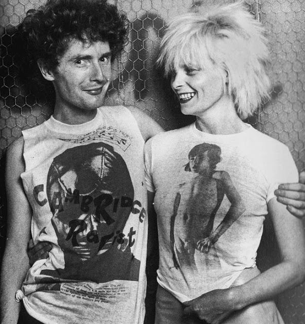Malcolm McLauren & Vivienne Westwood 1976 wearing some X-rated explicit shirt of their creation. PunkMetalRap.com